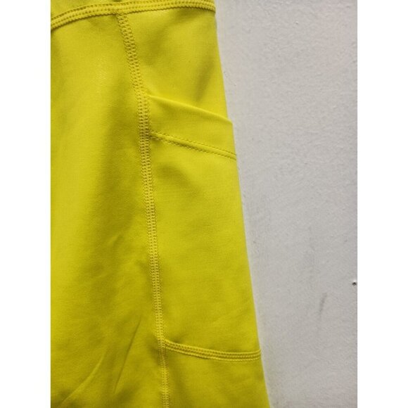 Zyia Active Womens Light N Tight Leggings Size 6-8 Neon Yellow Metallic Hi-Rise - Picture 6 of 9